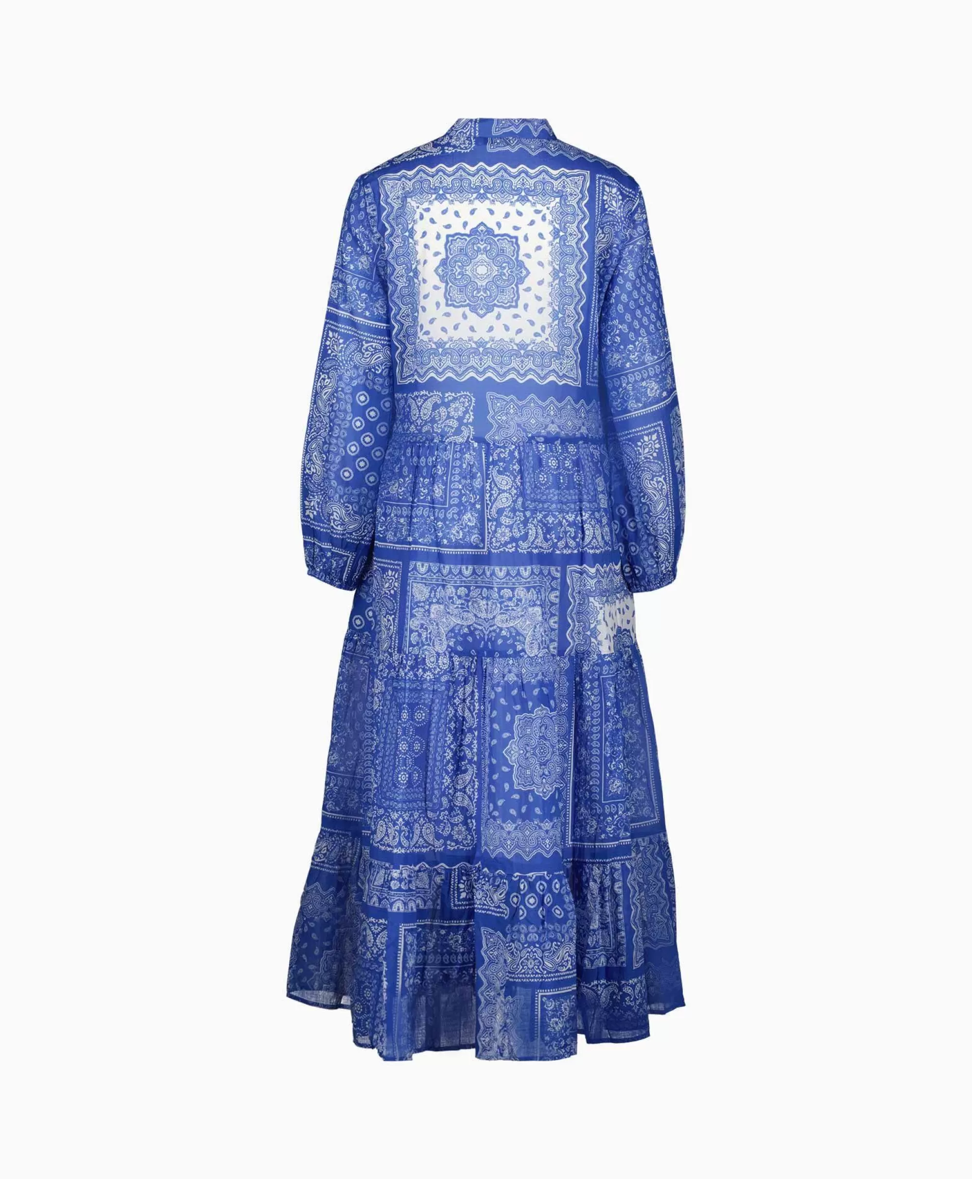 Elegante Abito Maxi Mila Lungo in Blu con Stampa Floreale - Vestito Estivo Italy 2023 - Collezione Jurken*0039
