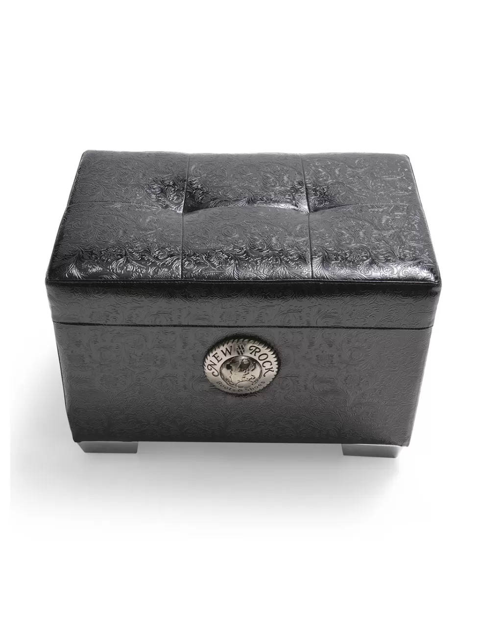 Pouf Design Moderno New Rock Accessori - NR Pouf 03 in Tessuto Grigio Antracite, Comodo e Versatile per Interni