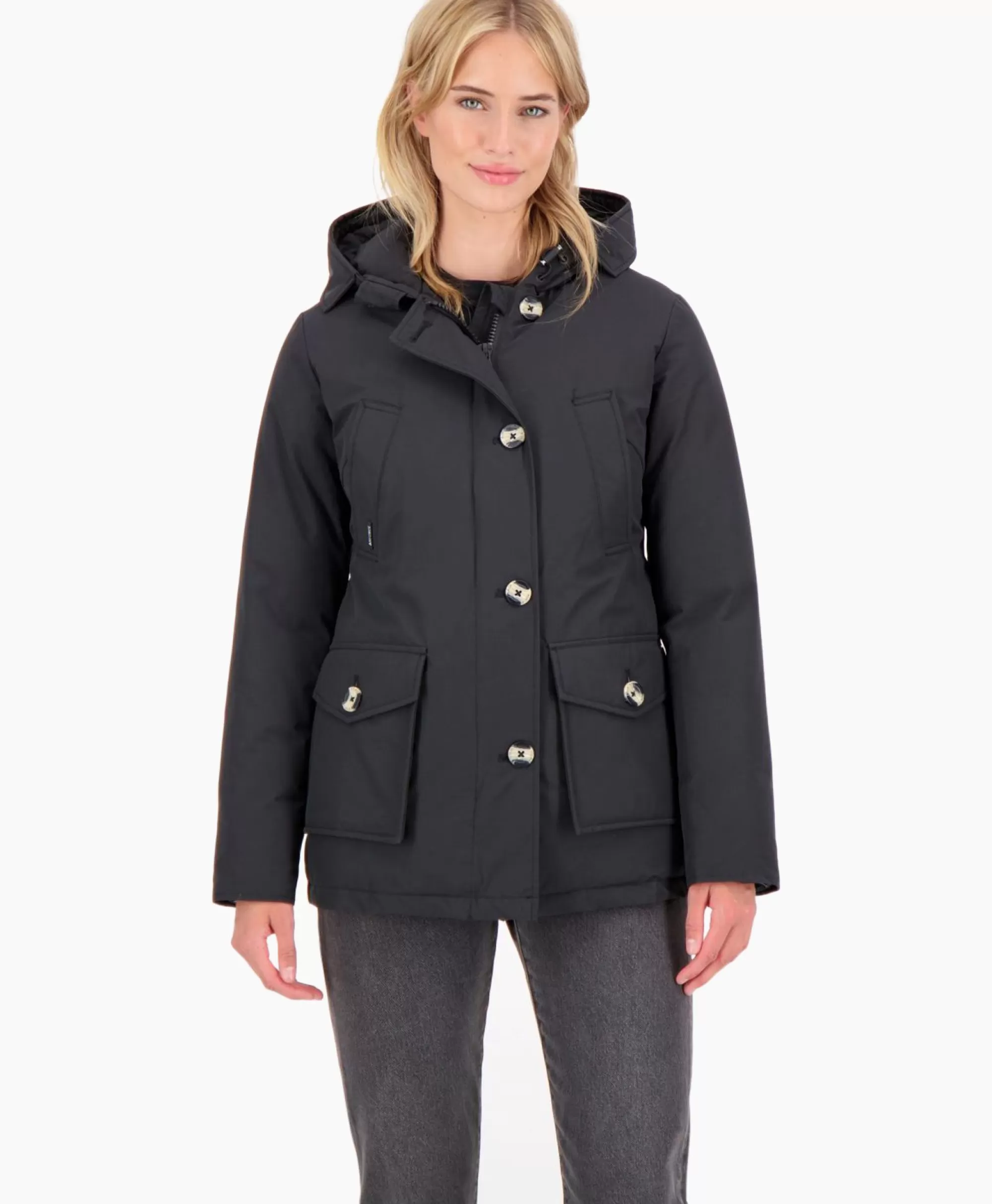 Jassen Airforce - Giubbotto Imbottito con 4 Tasche, Parka Funzionale Nero - Design Moderno e Pratico