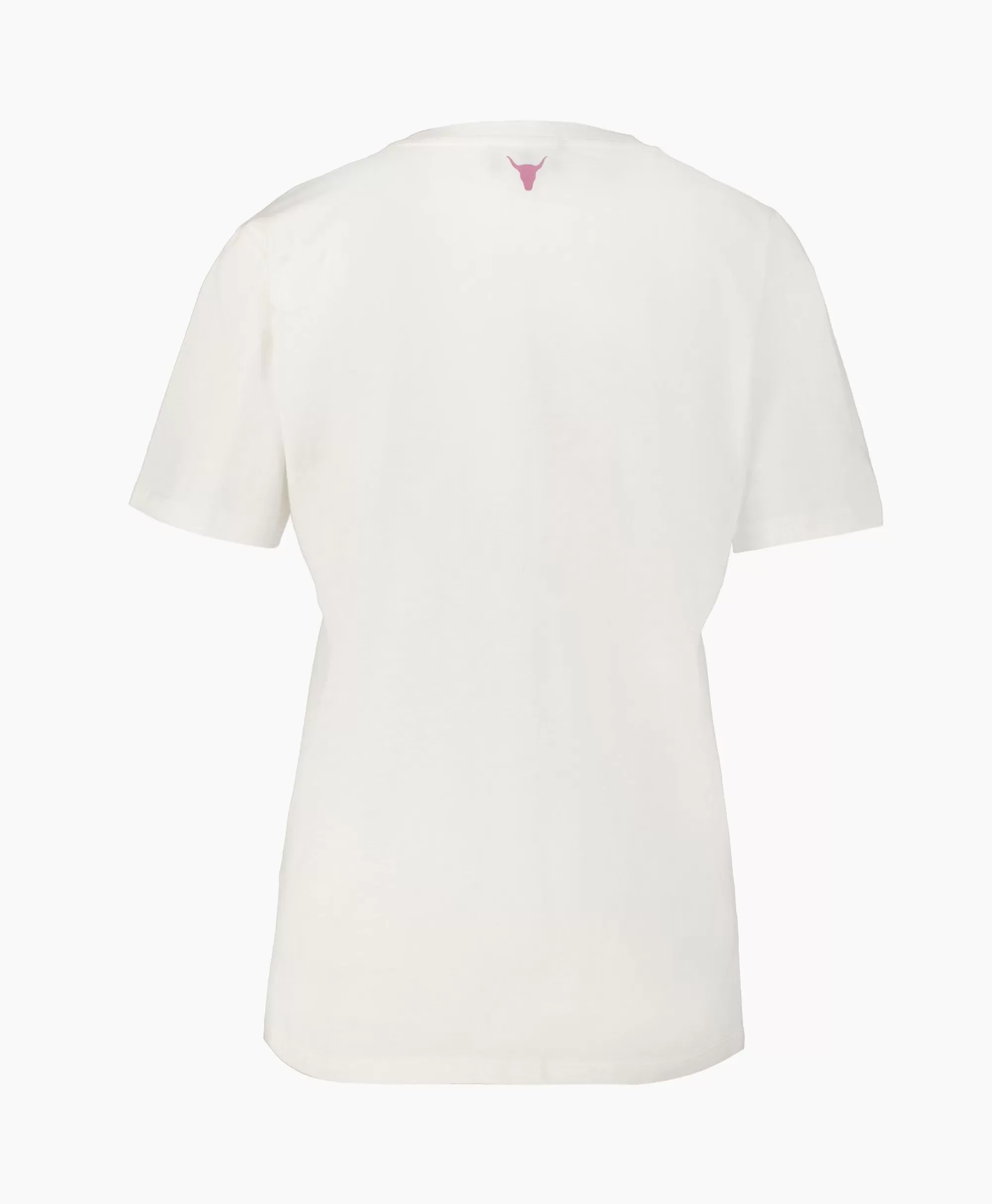Maglia con Cuore Alix - T-Shirt a Manica Corta in Maglia Colore Bianco Sfilato, Design Elegante e Confortevole