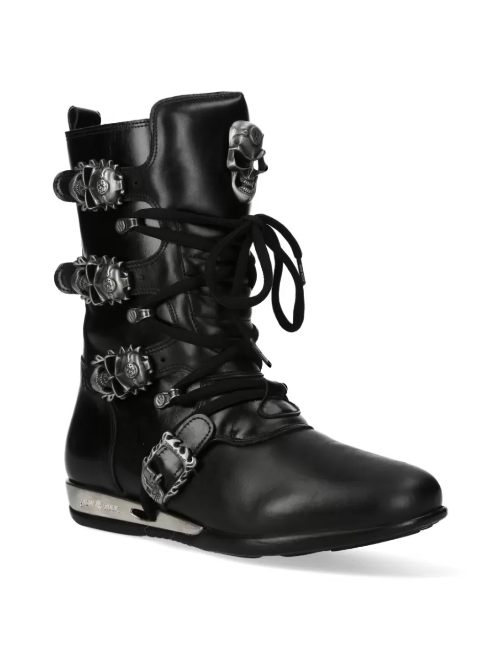 Stivaletti Sportivi New Rock Unisex - Mod. HY017, Design Robust con Tacco Alla Caviglia, Scarpe Comode e Stilosi per Look Urbani