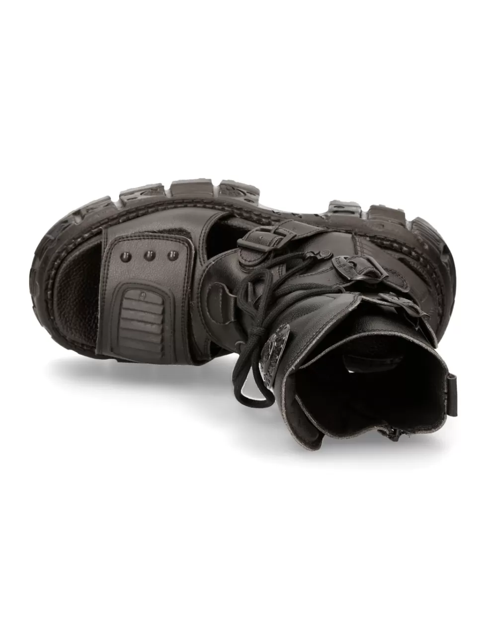 Stivaletti New Rock Tank Nero - Modello M-BIOS107-V3 con design robusto e dettagli urbani
