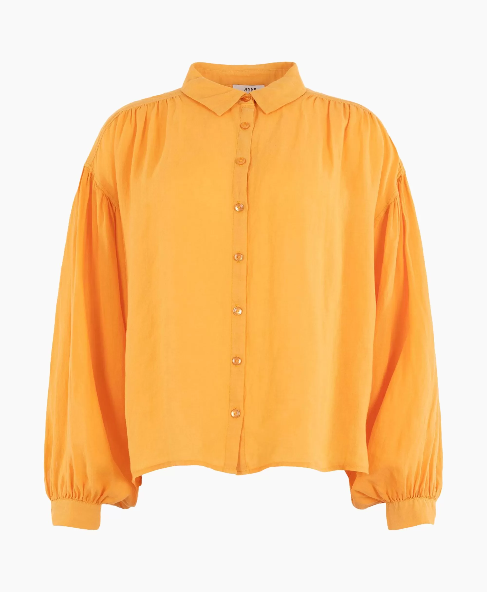 Anna Van Toor - Blusa Elegante in Tessuto Leggero, Colore Arancione, Mod. 17A05-03268-1 | Magliette & Top Stilizzati