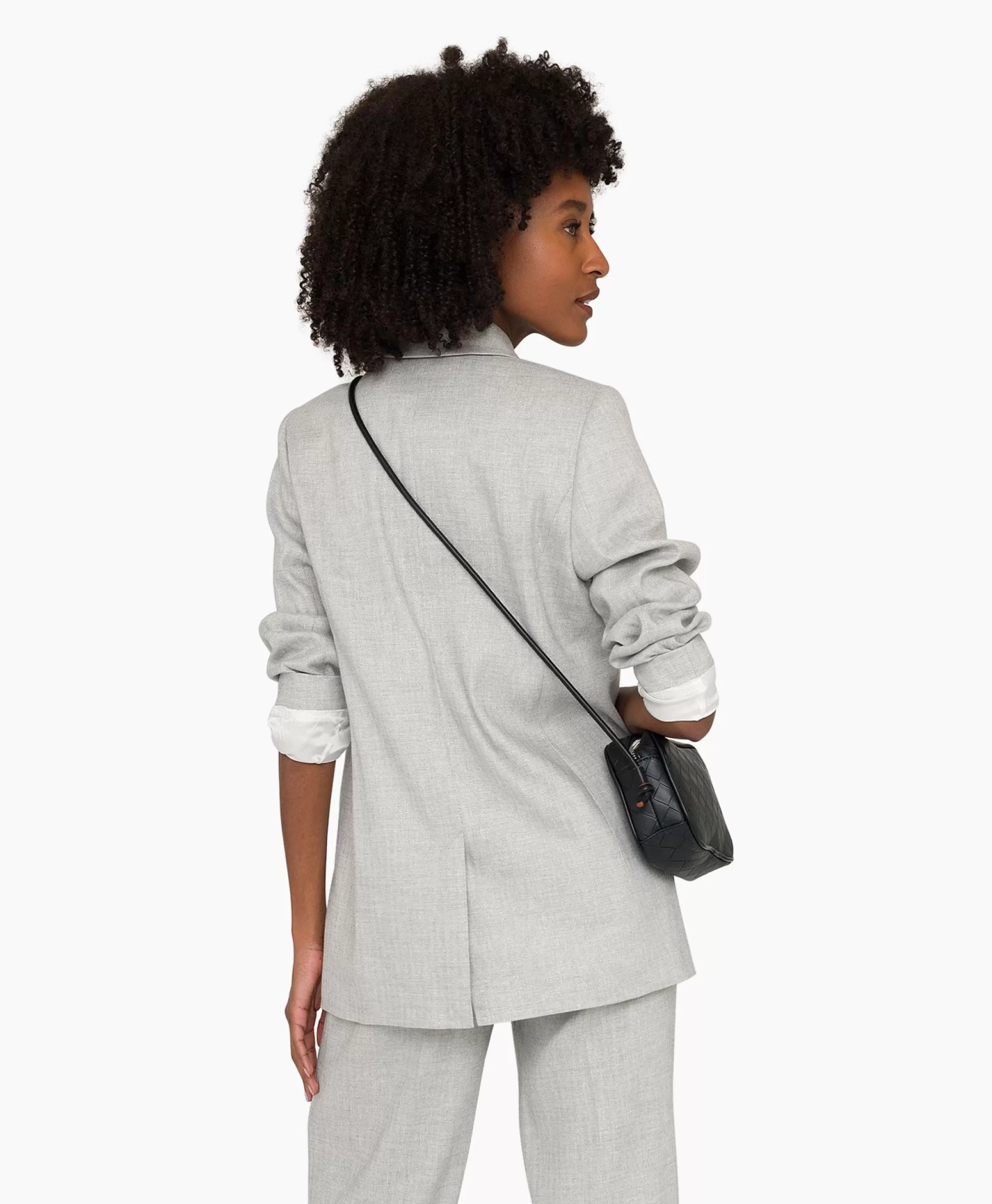 Gilet Elegante Anna Van Toor Modello 33A01-02610 - Tinta Argento Lucido con Rifiniture Premium