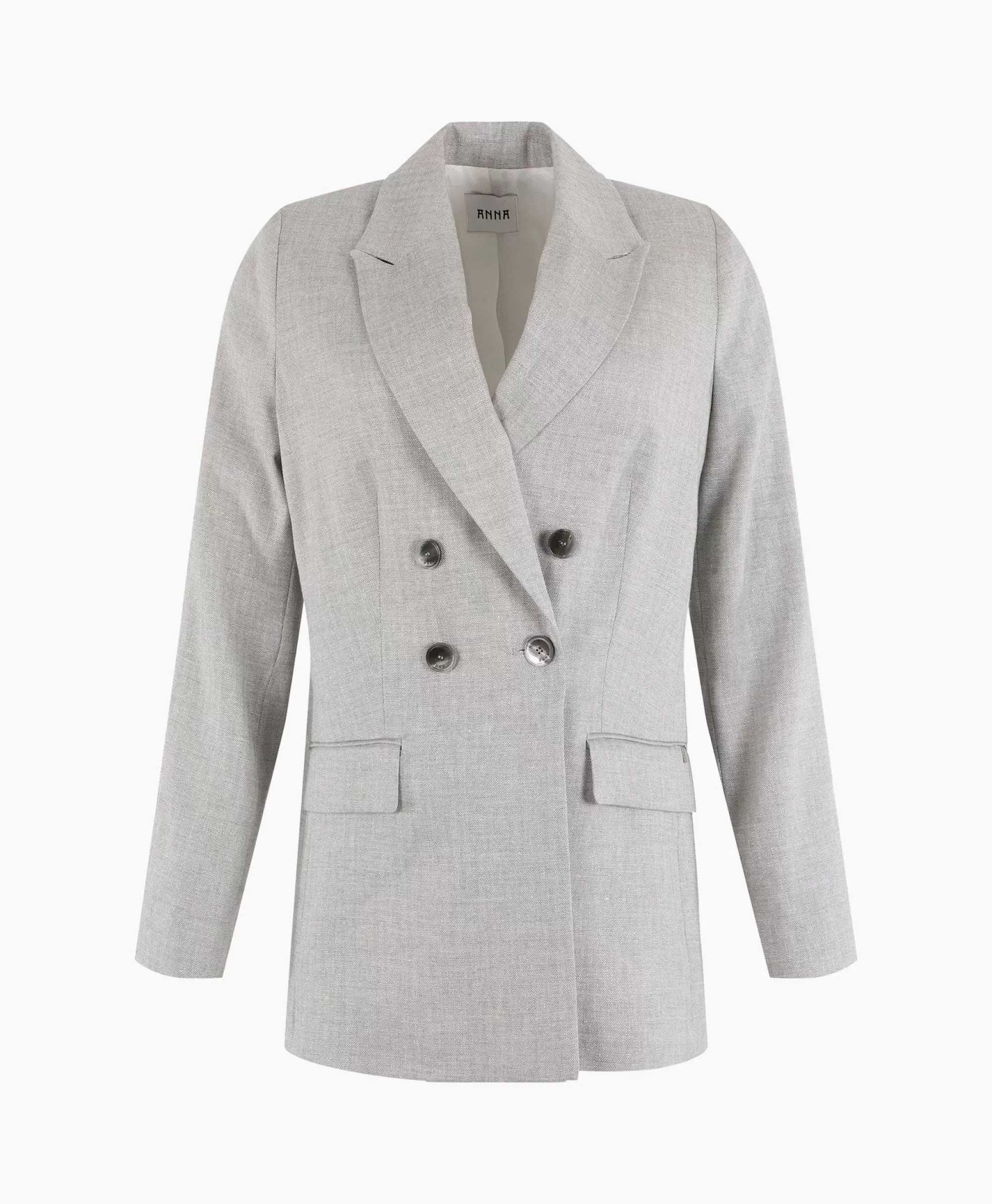 Gilet Elegante Anna Van Toor Modello 33A01-02610 - Tinta Argento Lucido con Rifiniture Premium