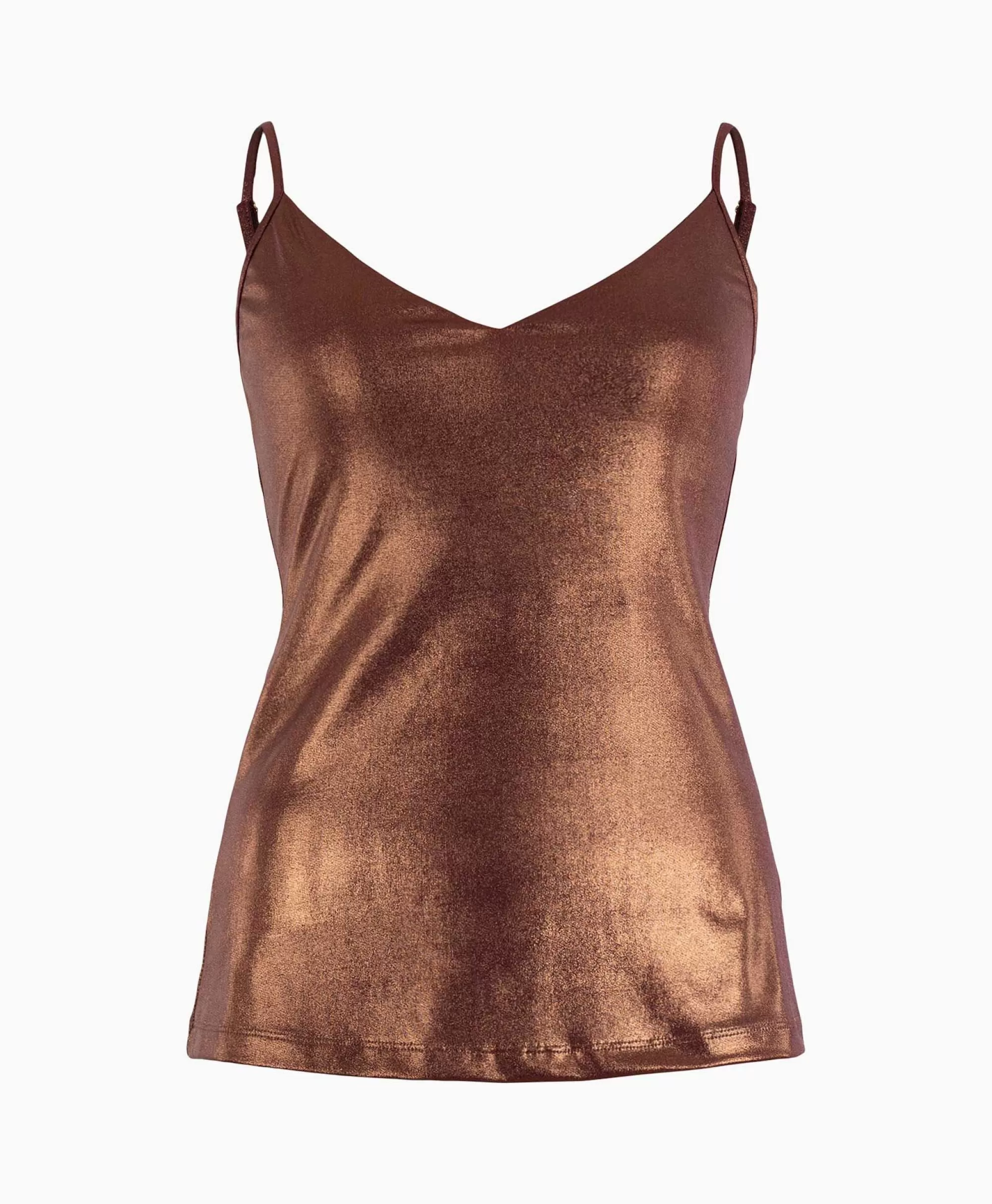 Maglietta Essential Anna Van Toor con Rifiniture Bronzo - Mod. A04 Design Minimalista per Stagione Estiva