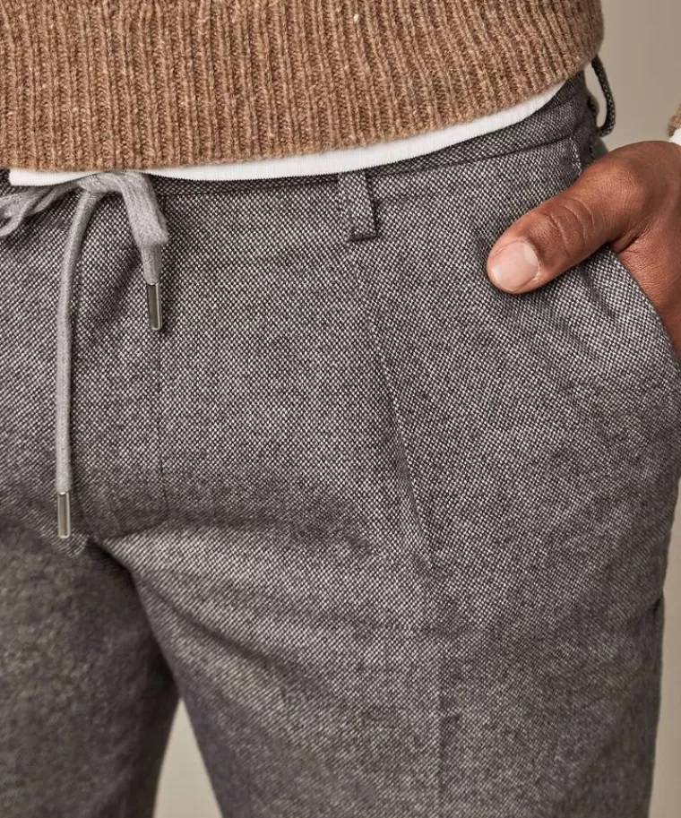 Profuomo Maglia Sportiva in Flanella di Cotone Antracite - Taglio Slim con Tessuto Tecnico per Massima Agilità e Conforto Dinamico