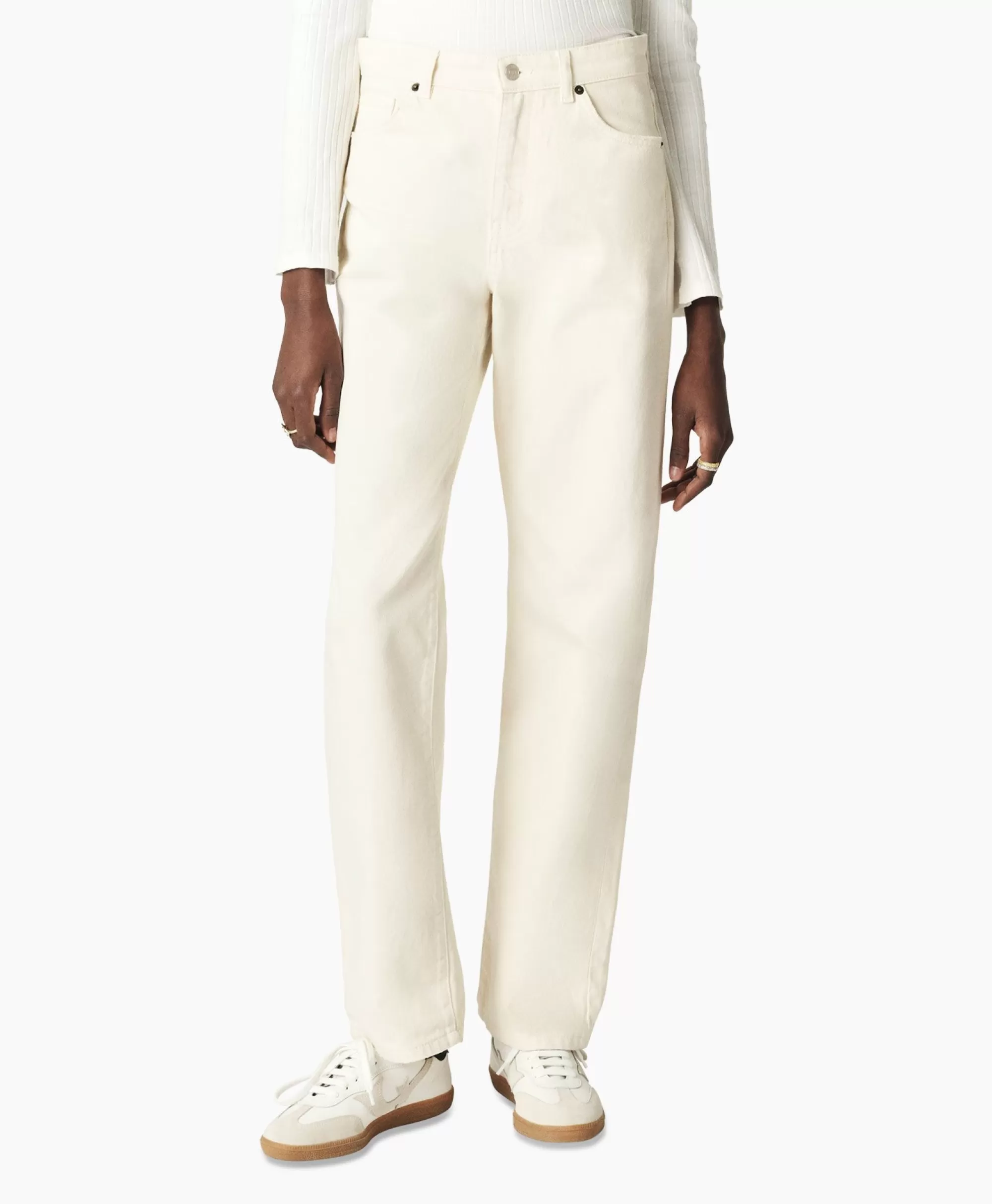 Ba&sh Jeans Erell - Pantaloni Casual in Ecru Confezionati
