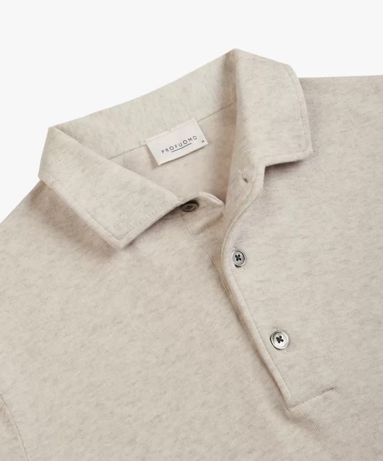 Profuomo - Polo Monopetto in Tessuto Premium, Colore Terracotta - Capo Essenziale di Lusso per Stile Senza Tempo