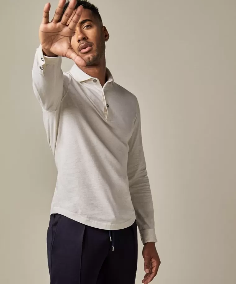 Polo Profuomo in jersey beige - Comfort e stile per il tuo guardaroba essenziale