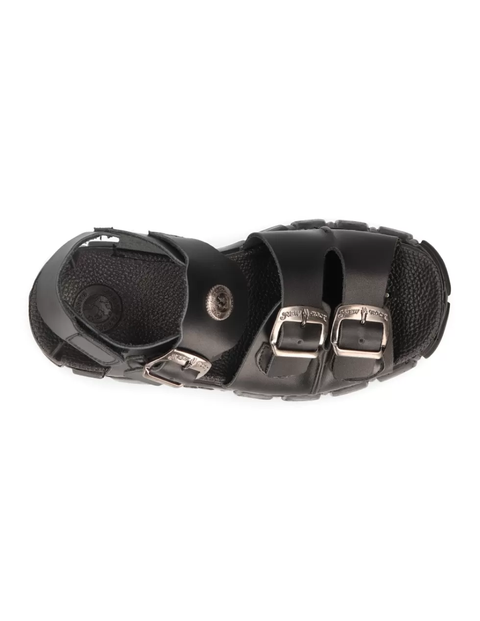 Sandali New Rock Bio Black Tower Eleganti - Modello Unisex M-BIOS101SF-C1 con Plateau Robusto