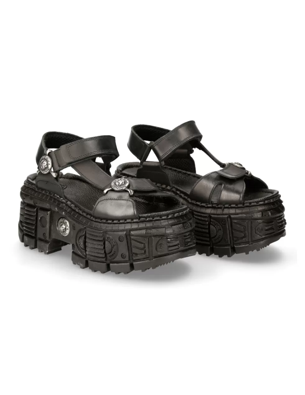 Scarpe sandali New Rock Tank Nero stile urban - Modello M-BIOS130-C7 per comfort ottimale