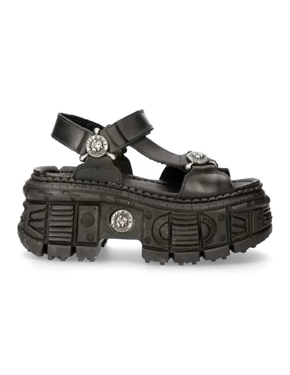 Scarpe sandali New Rock Tank Nero stile urban - Modello M-BIOS130-C7 per comfort ottimale
