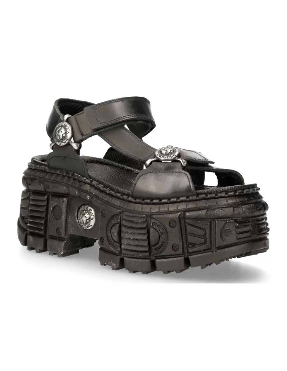 Scarpe sandali New Rock Tank Nero stile urban - Modello M-BIOS130-C7 per comfort ottimale