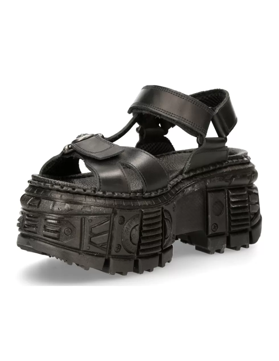 Scarpe sandali New Rock Tank Nero stile urban - Modello M-BIOS130-C7 per comfort ottimale