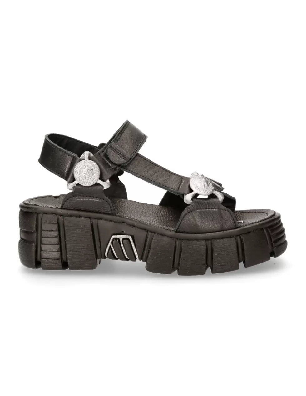 New Rock Sandali Iconici Modello BLACK TOWER - Design Avanguardista con Suola Platform BIOS130, Comodi e Resistiti, Ideali per Look Urbani e Casual (Ref. M-BIOS130-C1)