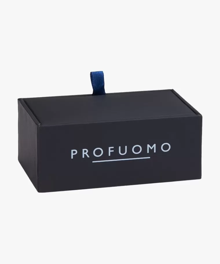 Gemelli per Camicia Profuomo in Madreperla Blu Intenso - Design Elegante con Finiture Lucido
