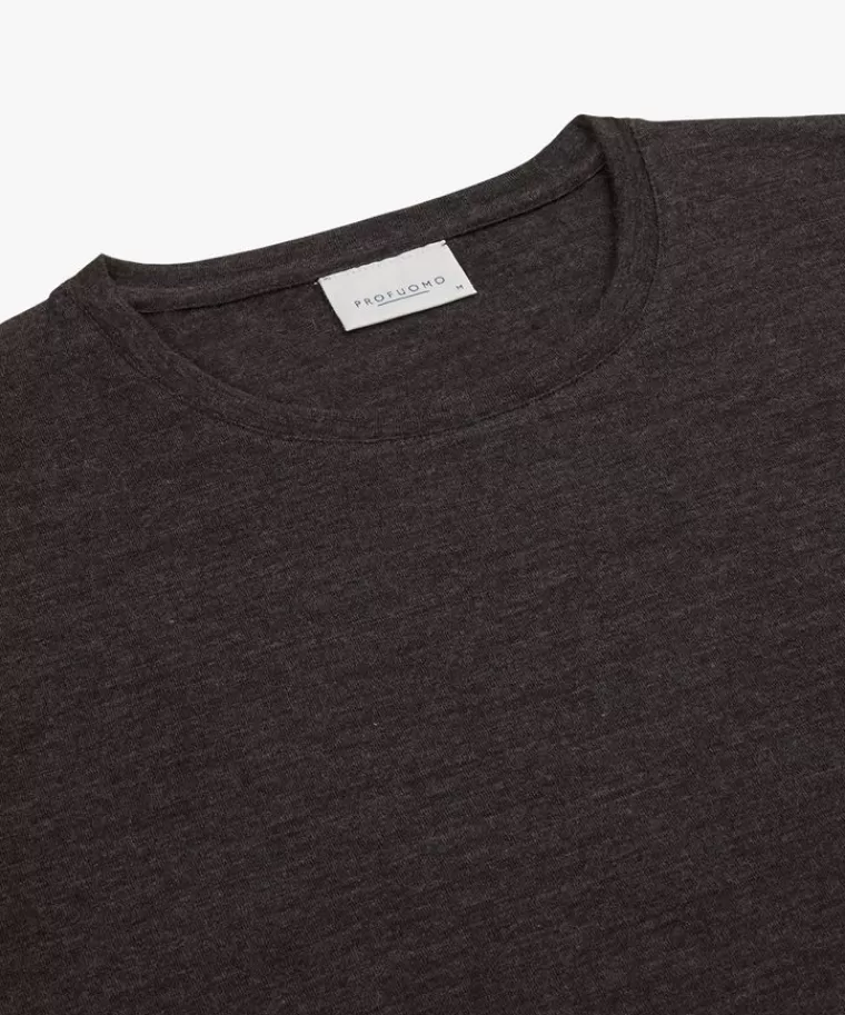 Maglia Termica Profuomo in Lana Merino - Manica Lunga Marrone Scuro, Conforto Naturale per Tutto l'Anno