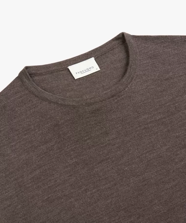 Uomo Maglione in Lana Merino Extra Fine - Girocollo Morbido Collezione Bruin Premium