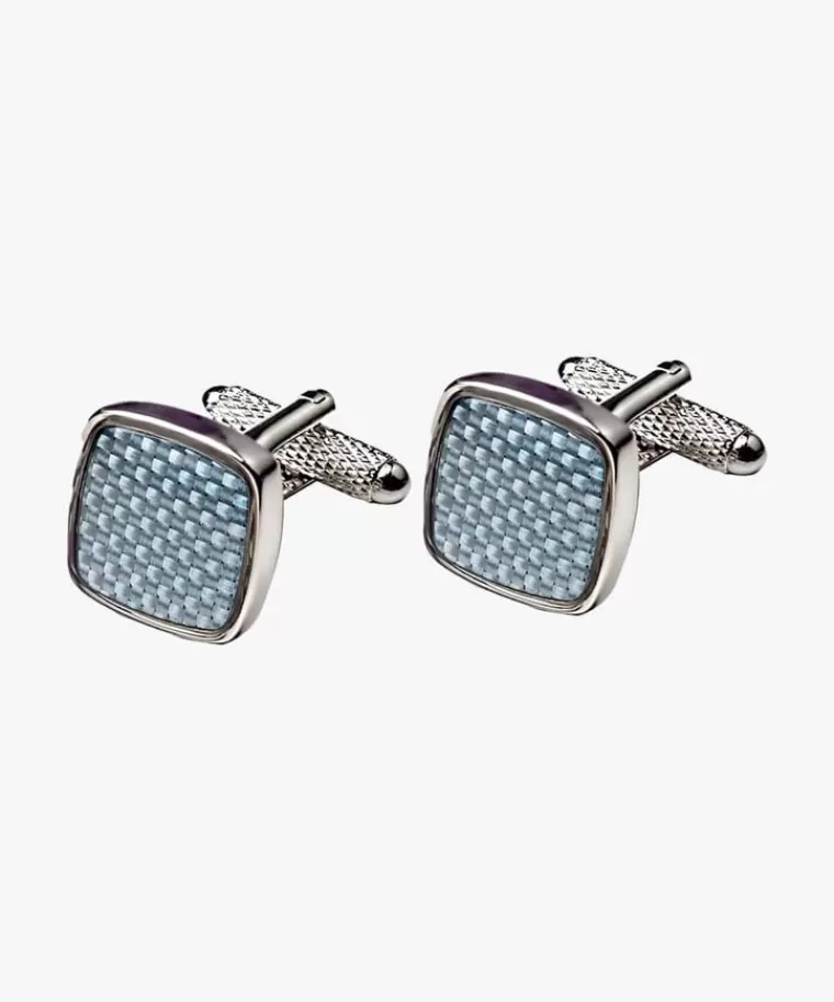 Bottoni da Polso Profuomo - Design Carbonio Blu in Offerta Imperdibile