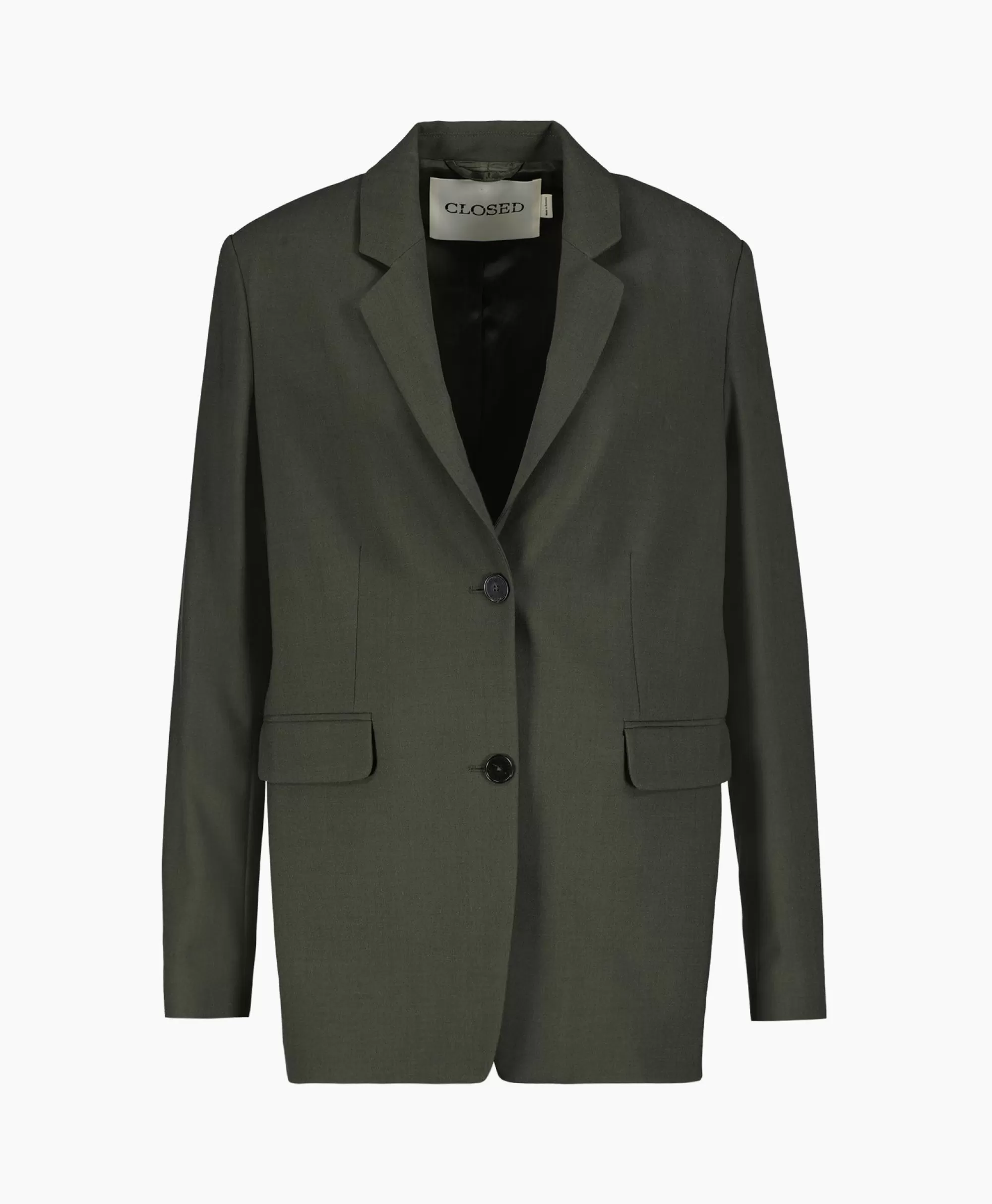 Giacca Elegante Lola Groen con Chiusura Frontale - Stile Moderno per il Guardaroba Femminile