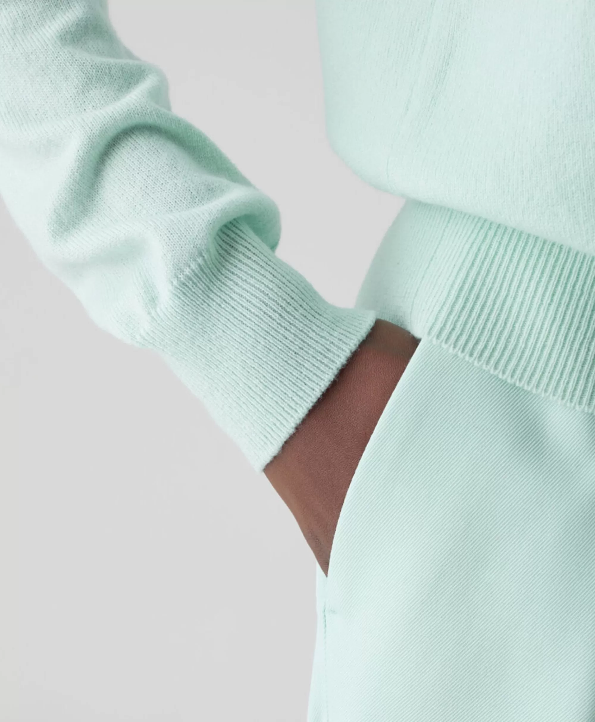 Maglione Polo Girocollo in Puro Cotone Verde Smeraldo - Manica Lunga per Stile Casual Autunnale