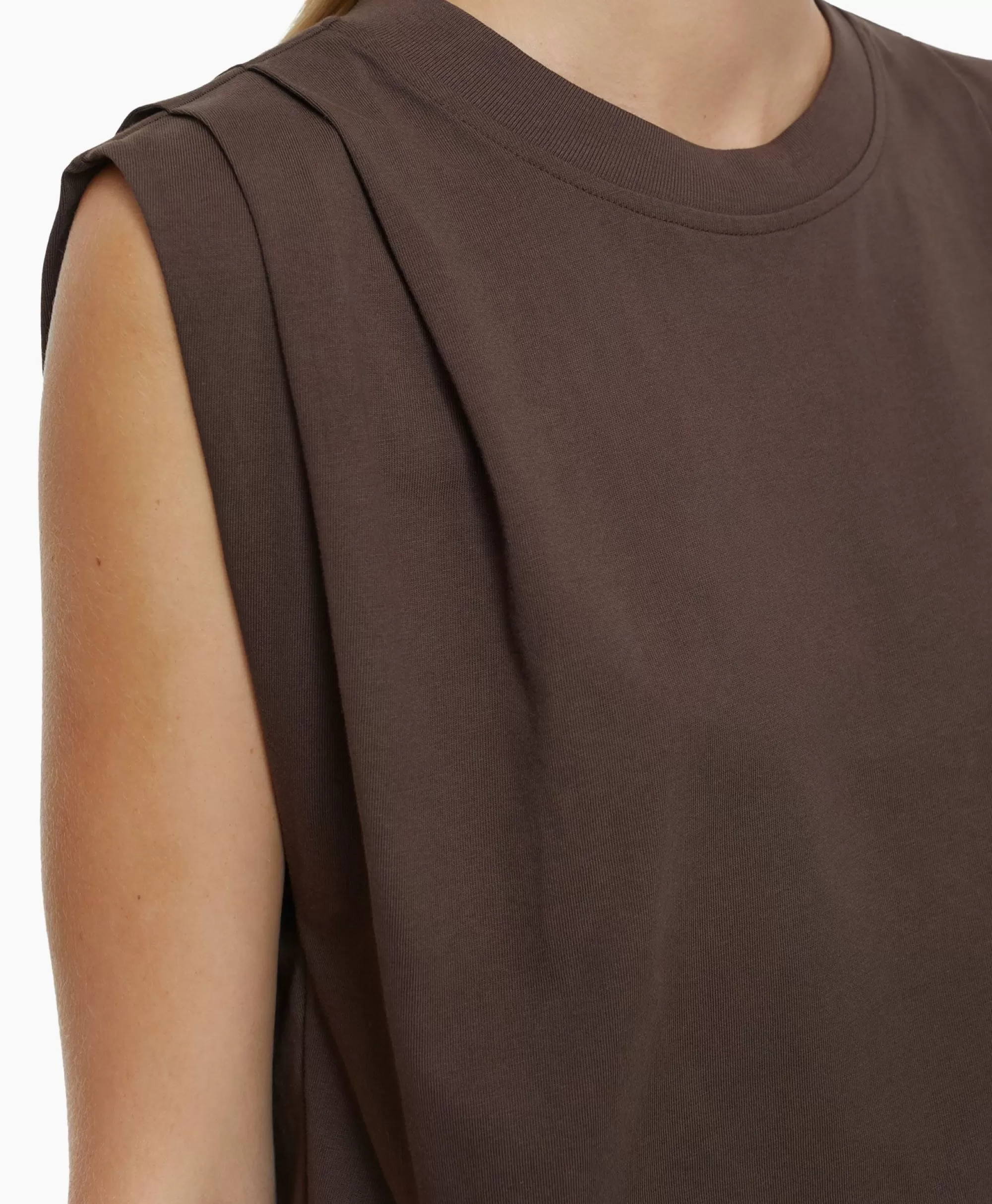 Top Senza Maniche con Pieghettatura Elegante - Chiusura Frontale Bruin, Magliette Casual e Comode per Look Estivi Freschi