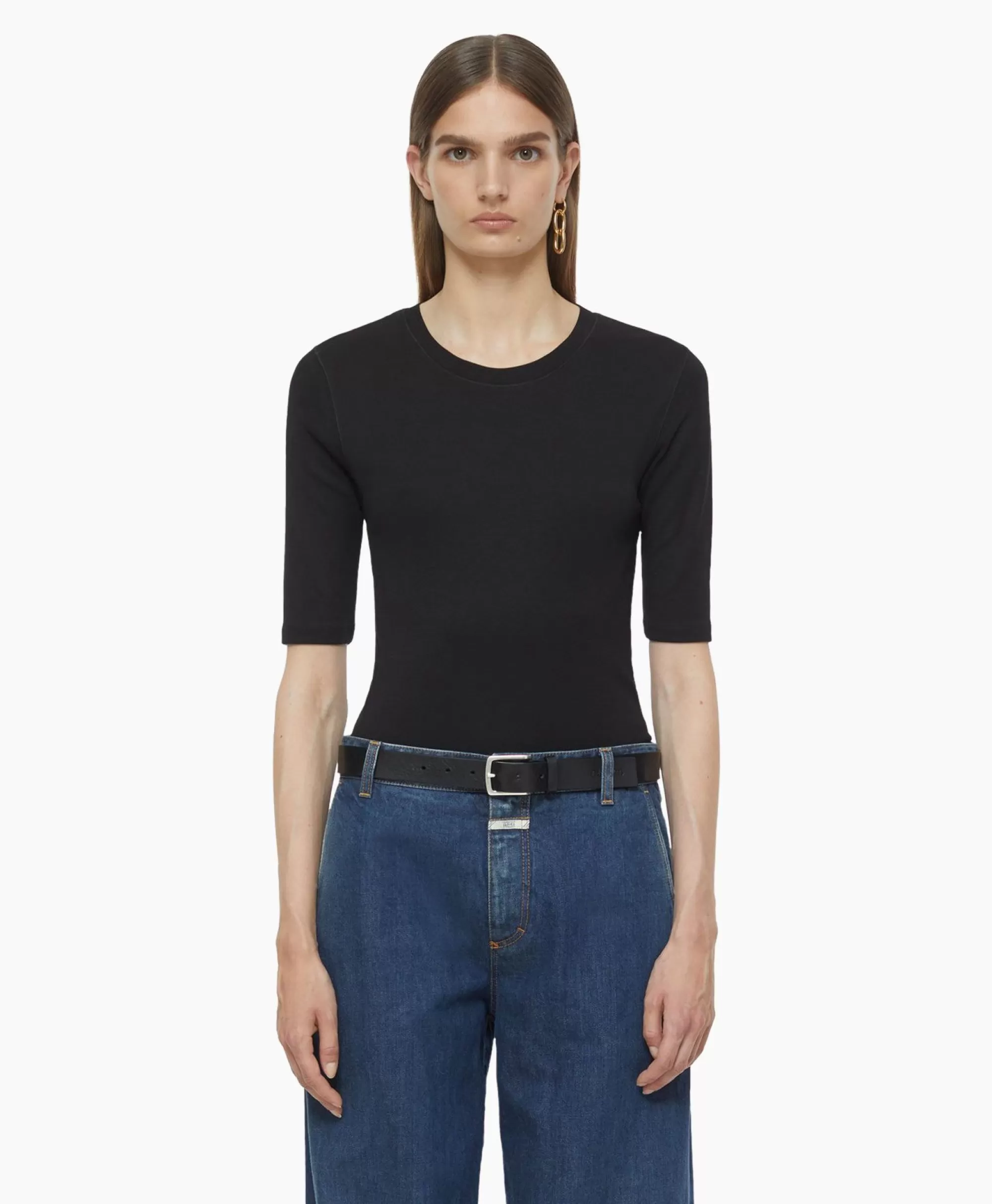 Maglietta Basic Uomo Donna con Maniche Corte, Scollo Tondo e Design Minimalista - Nero Opaco per Stili Casual