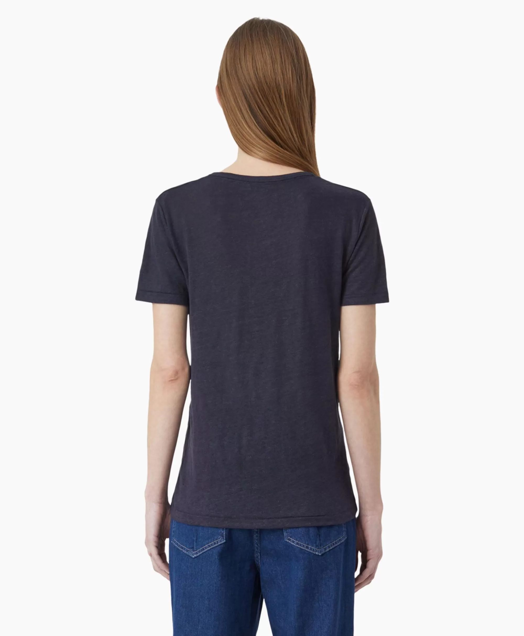 Maglietta Classica con Scollo a V in Blu - Design Essenziale Manica Corta per Comfort Ottimale