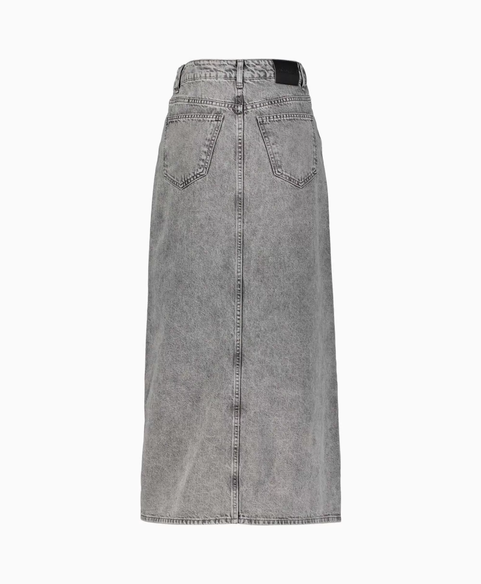 Rokken Co'Couture Gonna Midi Vika con Spacco Laterale Asimmetrico in Tonalità Grigio Elegante