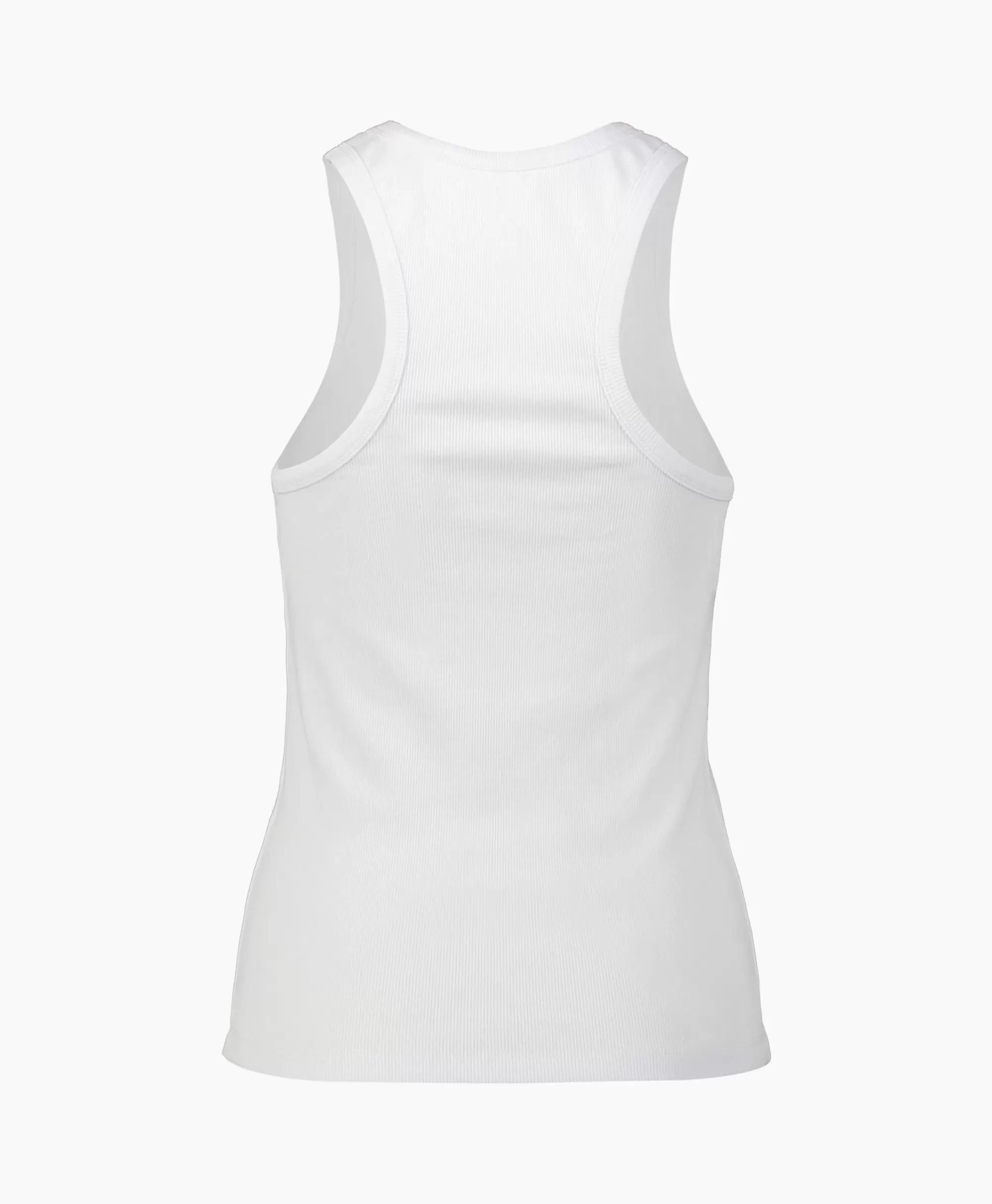 Co’Couture - Canotta Sahara in Tessuto Leggero Bianco con Scollo a Righe, Top Casual Elegante per Estate