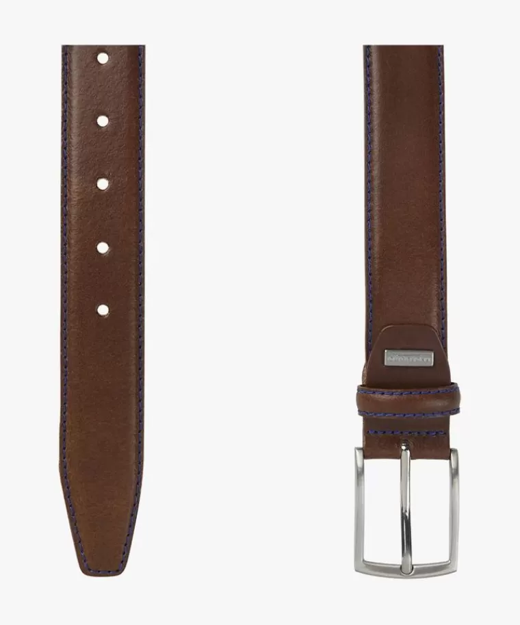Esclusiva Profuomo: Cinture in Pelle Artigianali con Cuciture Contrasto Cognac - Limited Edition! Offerta Lampo: Solo Oggi!