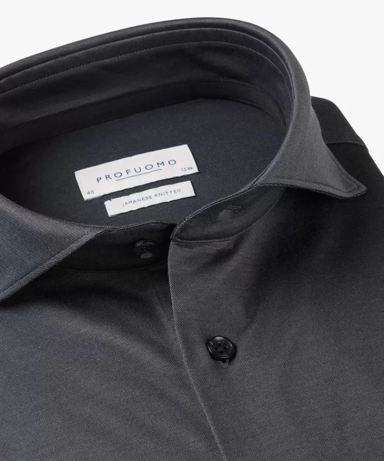 Camicia oversize in maglia giapponese con effetto sbiadito - Colore antracite in promozione esclusiva