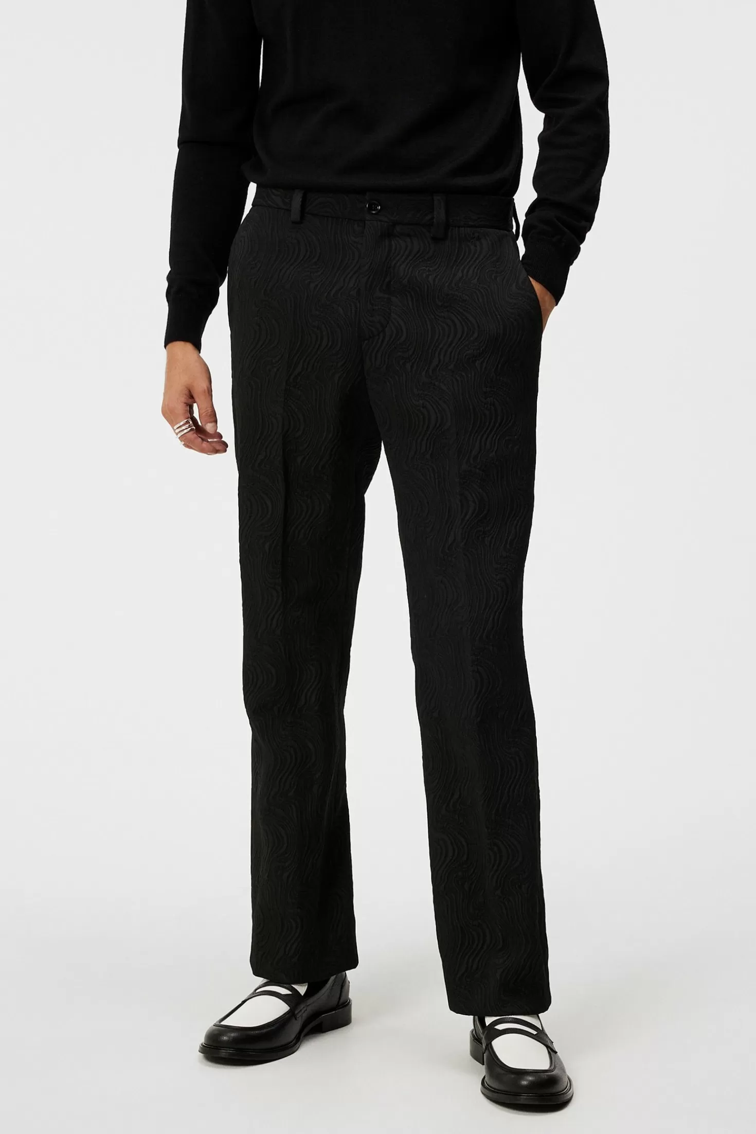 Pantaloni Eleganti in Jacquard con Design a Vortice - Collezione Uomo J.Lindeberg

（：，