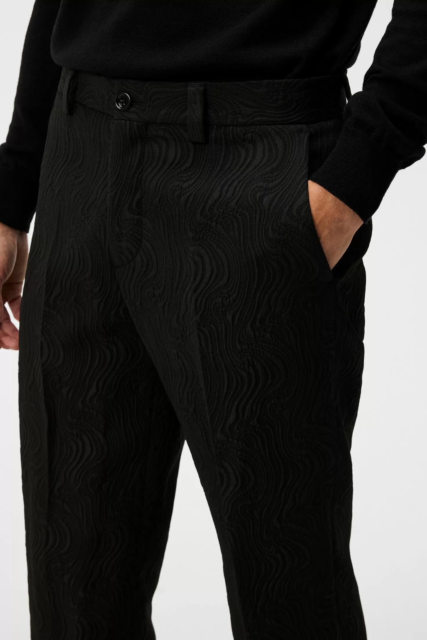 Pantaloni Eleganti in Jacquard con Design a Vortice - Collezione Uomo J.Lindeberg

（：，