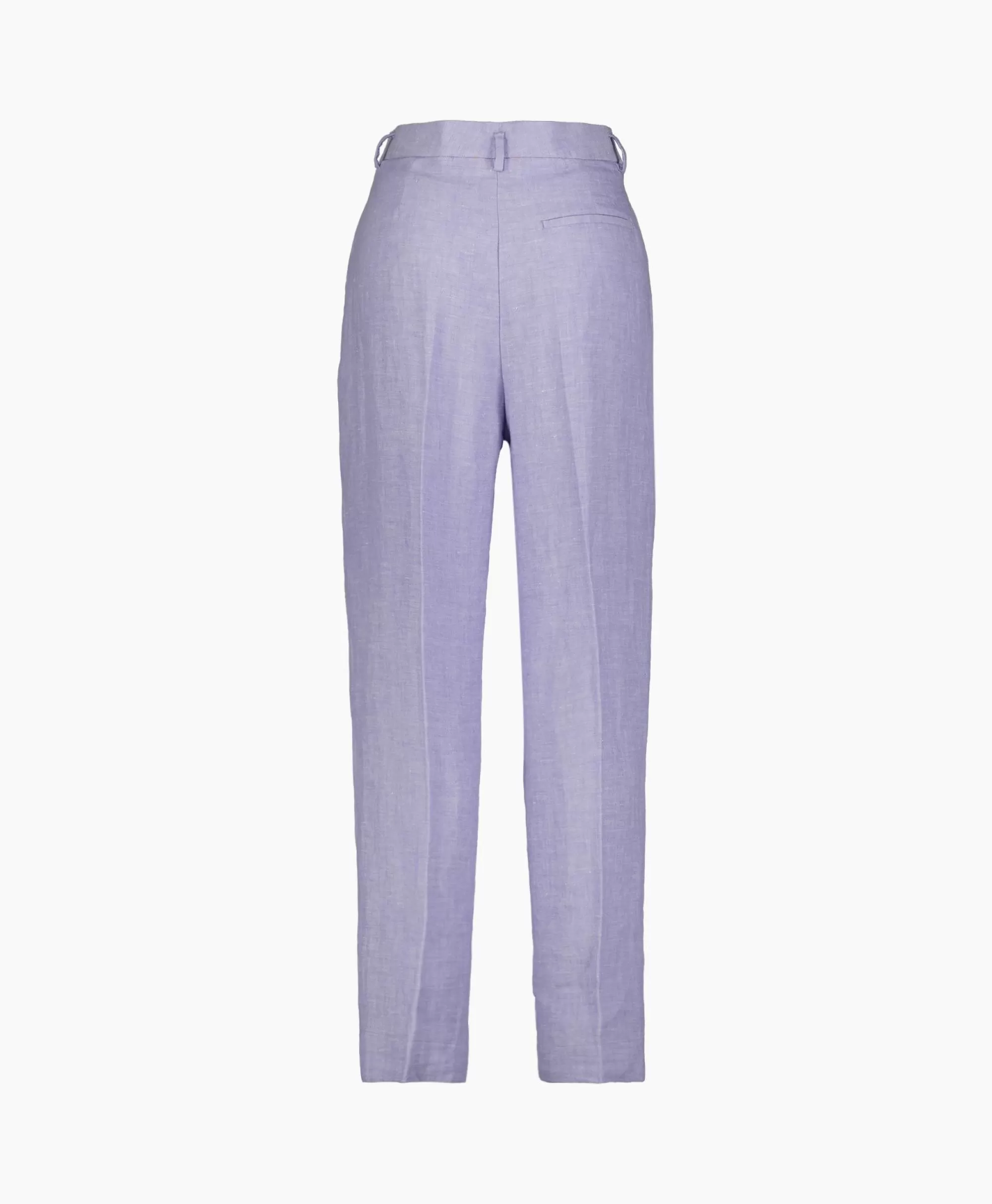 Forte Forte Pantalone Elegante in Lino Spigato con Vita Alta Modellante - Lilla Chiaro per un Look Primaverile Confezionato a Mano