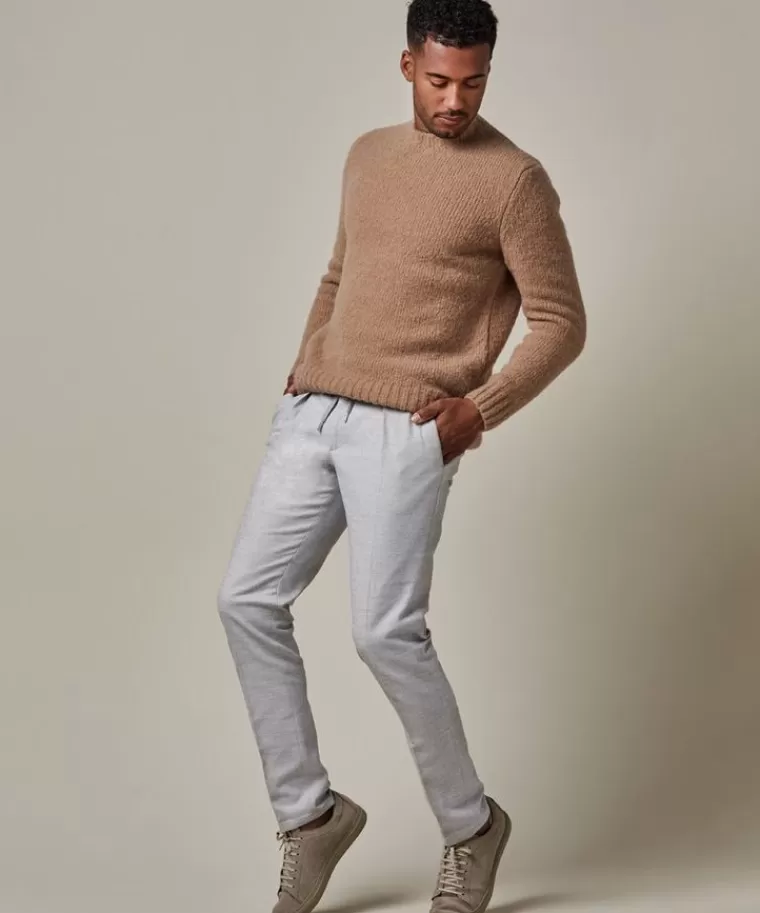Profuomo Pantaloni Sportivi in Flanella di Cotone Grigio Chiaro - Taglio Slim Confortevole con Prezzo Imbattibile