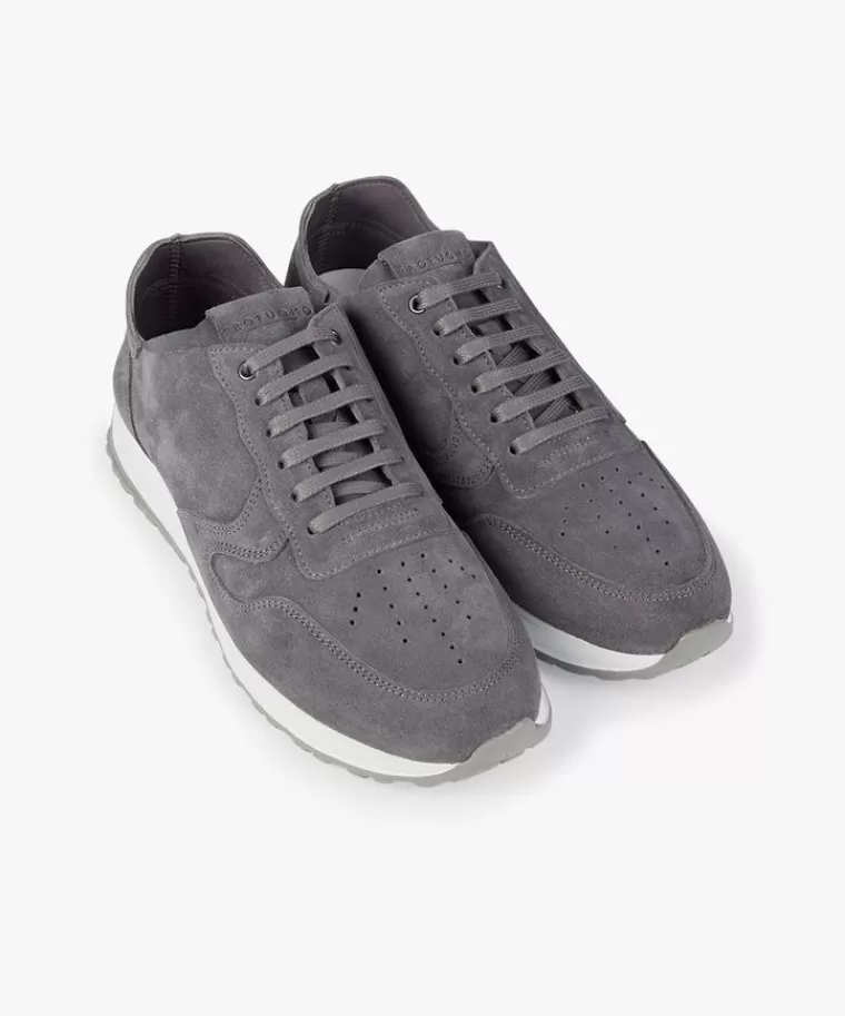 Profuomo Scarpe Sportive in Scamosciato Grigio - Prezzo Economico