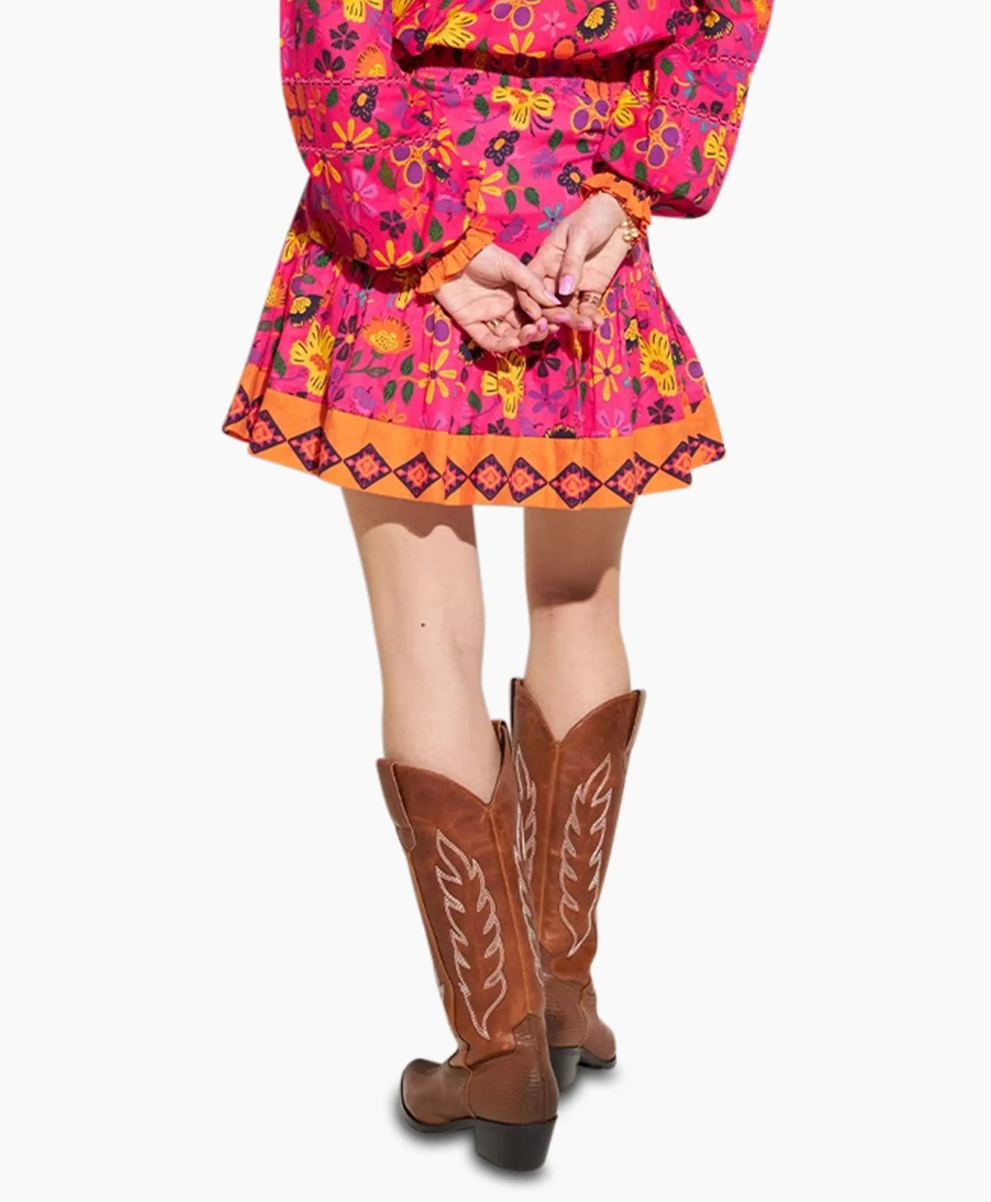 Rokken*Harper e Yve Harper - Mini Gonna Frida-Sk in Tweed Roze con Stile Unico