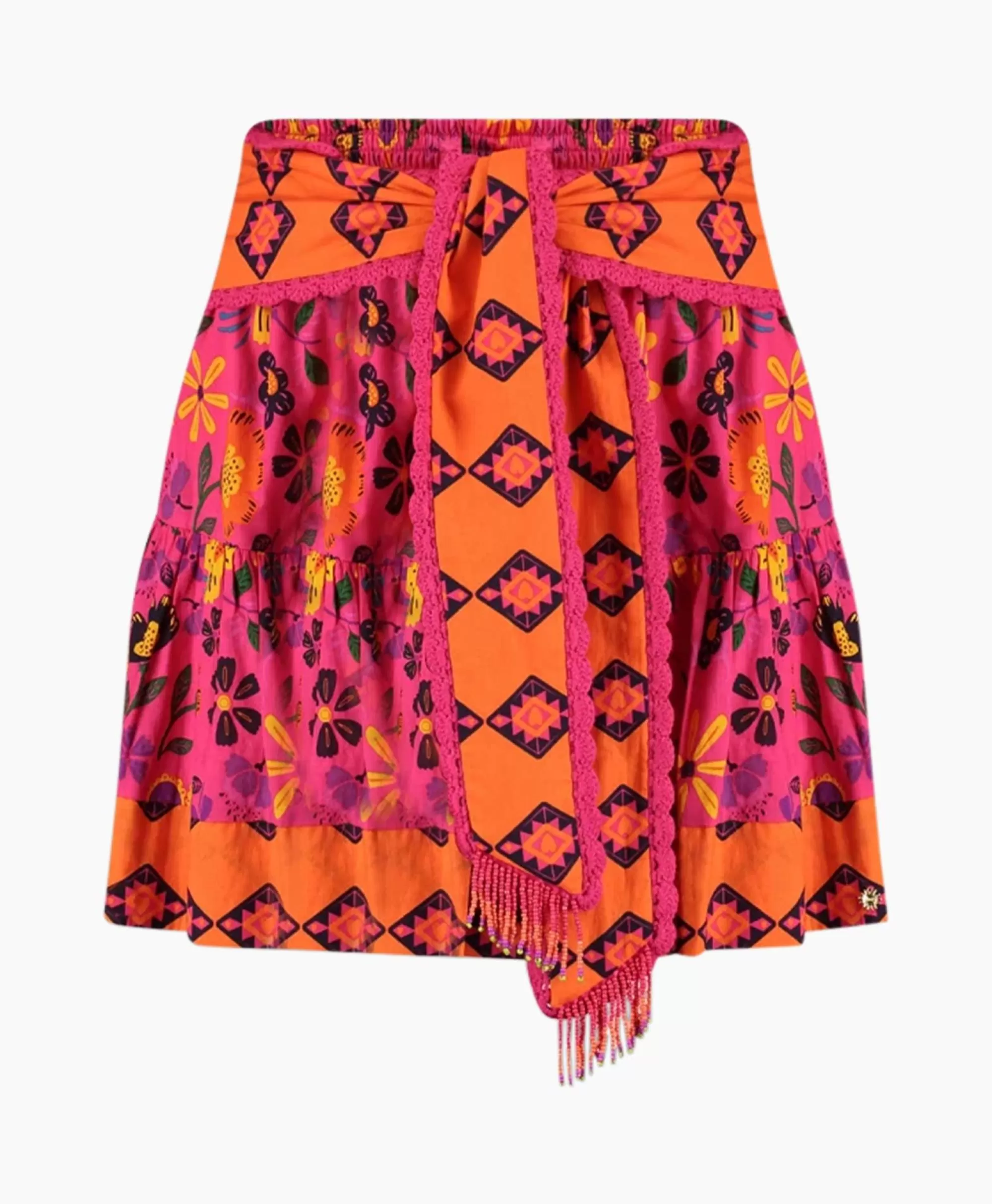 Rokken*Harper e Yve Harper - Mini Gonna Frida-Sk in Tweed Roze con Stile Unico