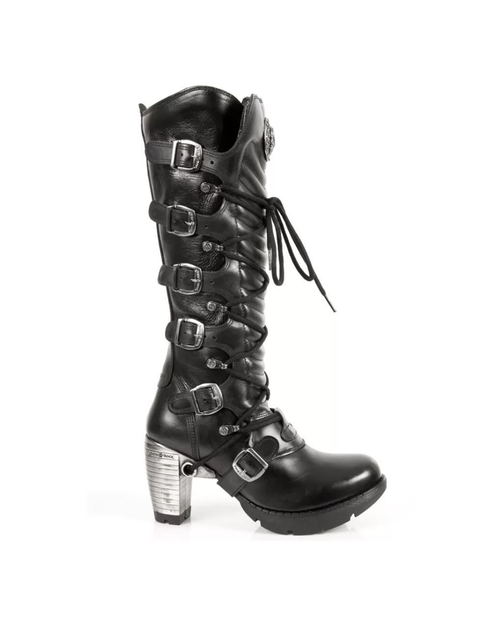Stivali Alti con Tacco New Rock - Stile Militare Robusti per Trekging, Modello M-TR004-S1