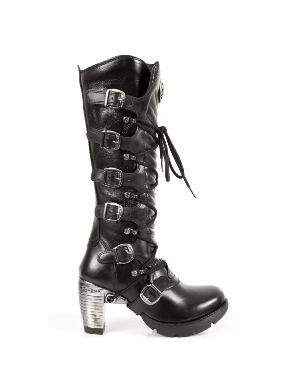 Stivali Alti con Tacco New Rock - Stile Militare Robusti per Trekging, Modello M-TR004-S1