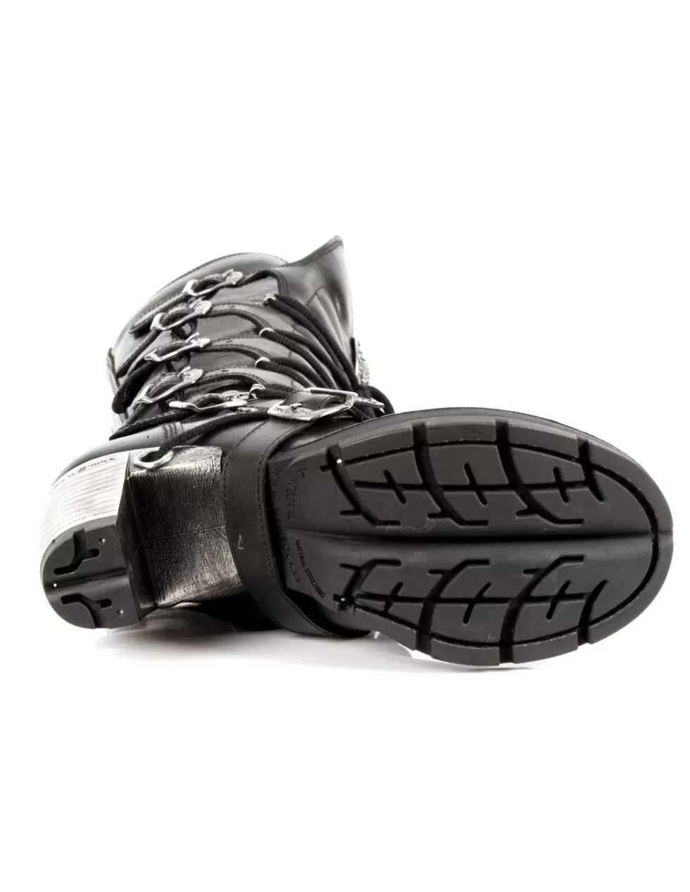 Stivali Alti con Tacco New Rock - Stile Militare Robusti per Trekging, Modello M-TR004-S1