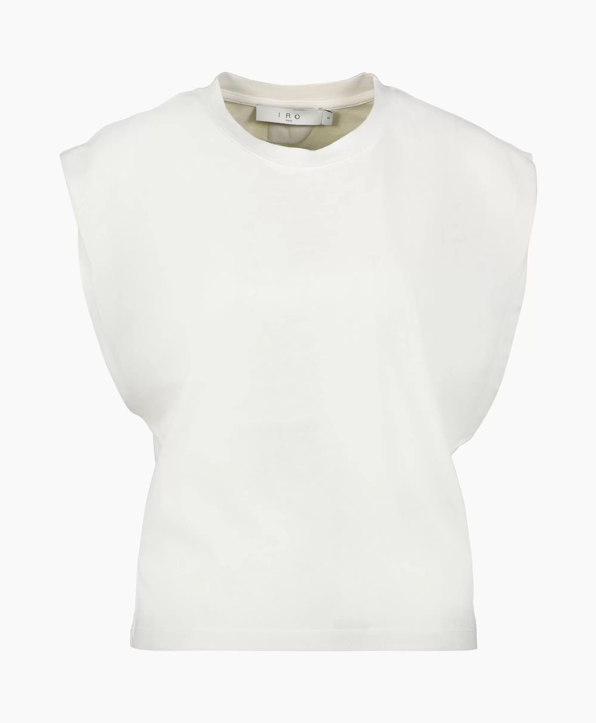 Iro Top Juli Bianco - Magliette e Top Donna in Cotone per Estate 2024, Stile Minimal e Comfort Estivo, Moda Casual con Design Essenziale