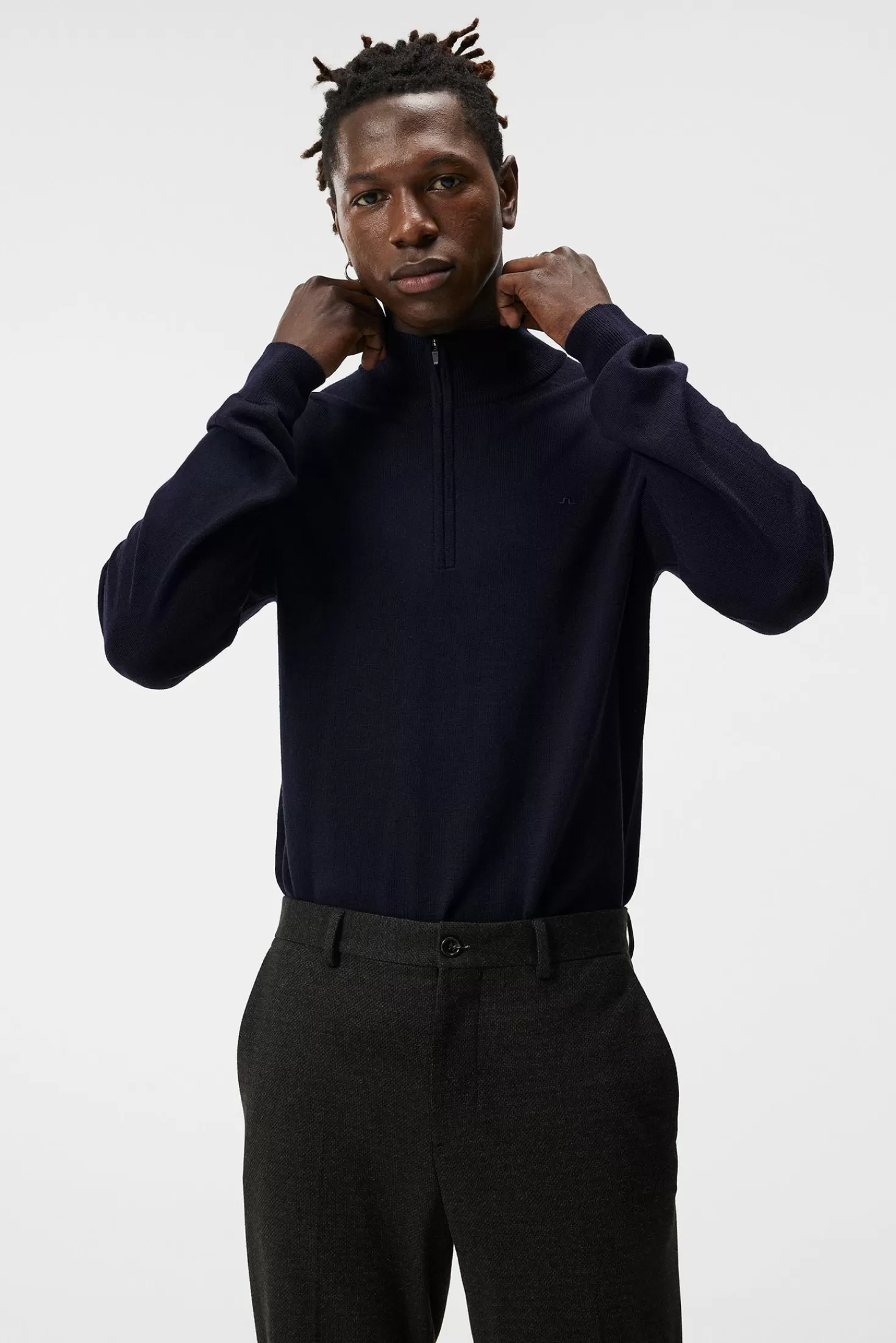 J.Lindeberg Kiyan - Maglione Elegante con Zip Parziale in Promozione Limitata