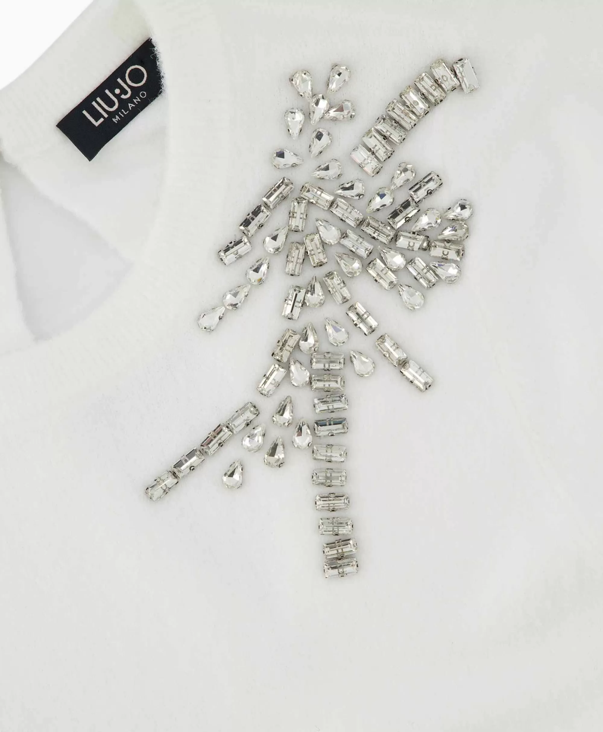 Liu Jo Maglione Camicia in Lana Merino - Morbido Oversize Bianco Avorio | Abbigliamento Autunno Inverno 2023 

(：，，，。Liu Jo，，)