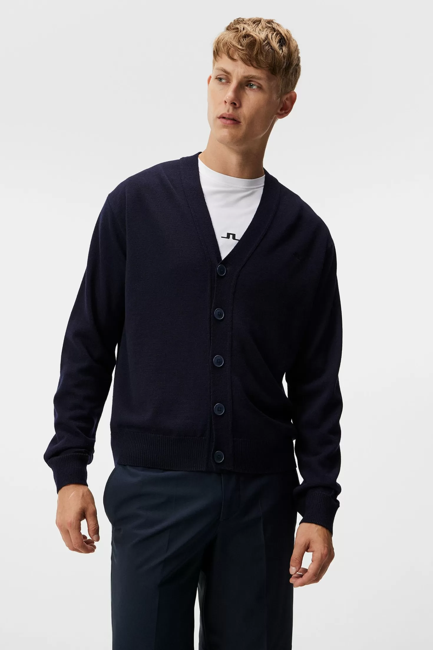 J.Lindeberg Maglione Lucas in Lana Merino – Novità Autunno Design Moderno a Coste