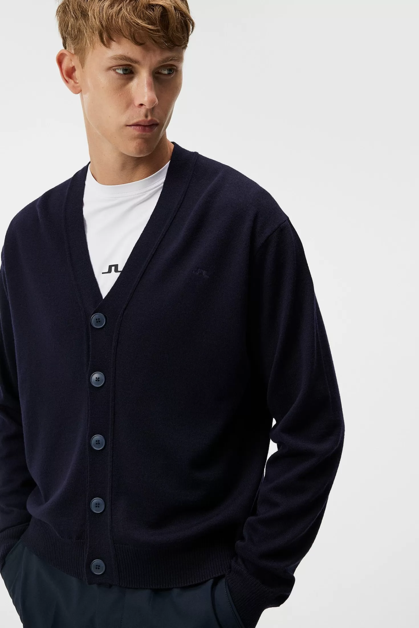 J.Lindeberg - Maglione in Lana Modello Lucas con Sconto Esclusivo - Cardigan Elegante da Uomo