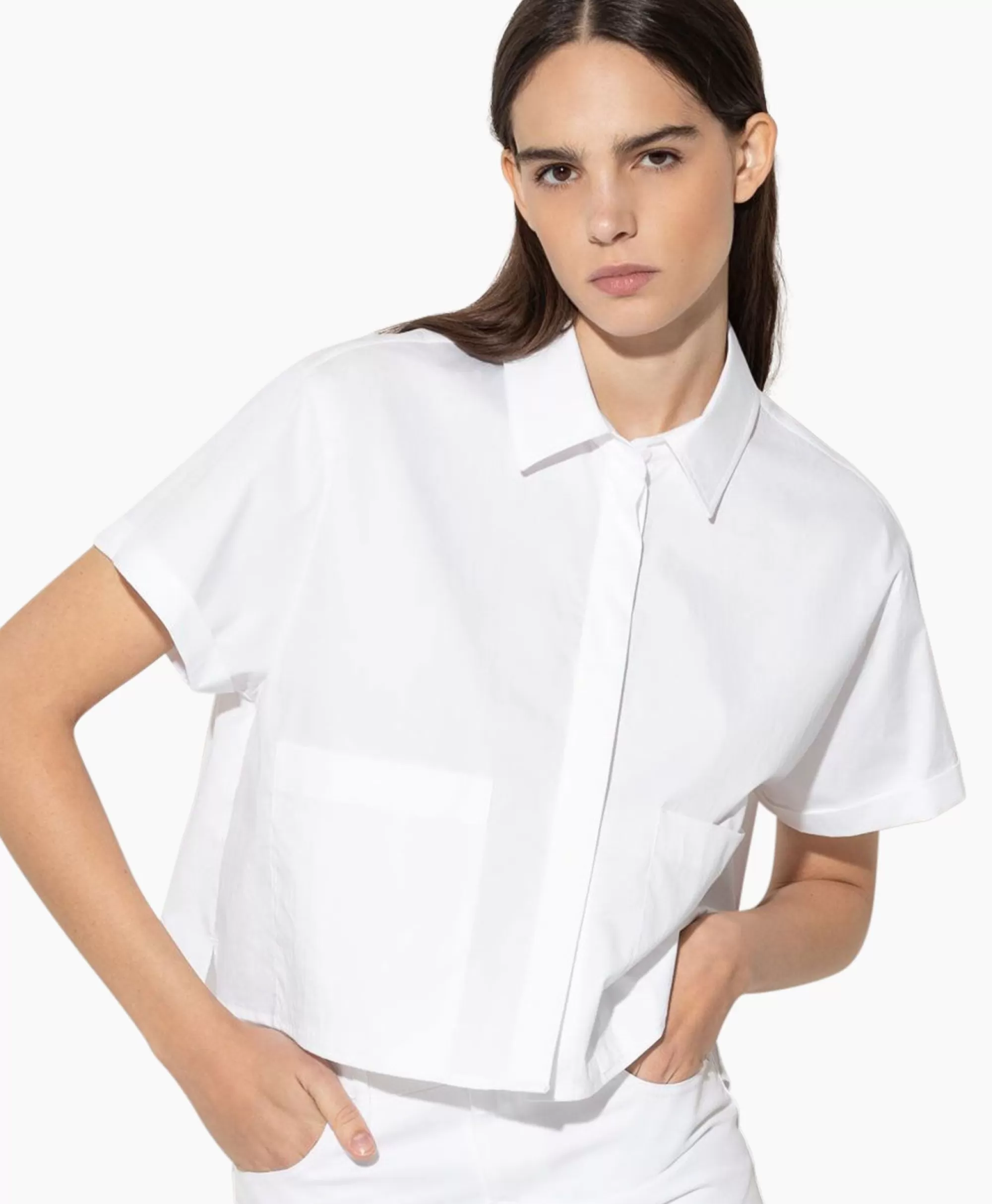 Camicia Elegante Luisa Cerano con Ricamo Delicato - Modello 298454/3384 in Bianco Puro

（：，，，，，）