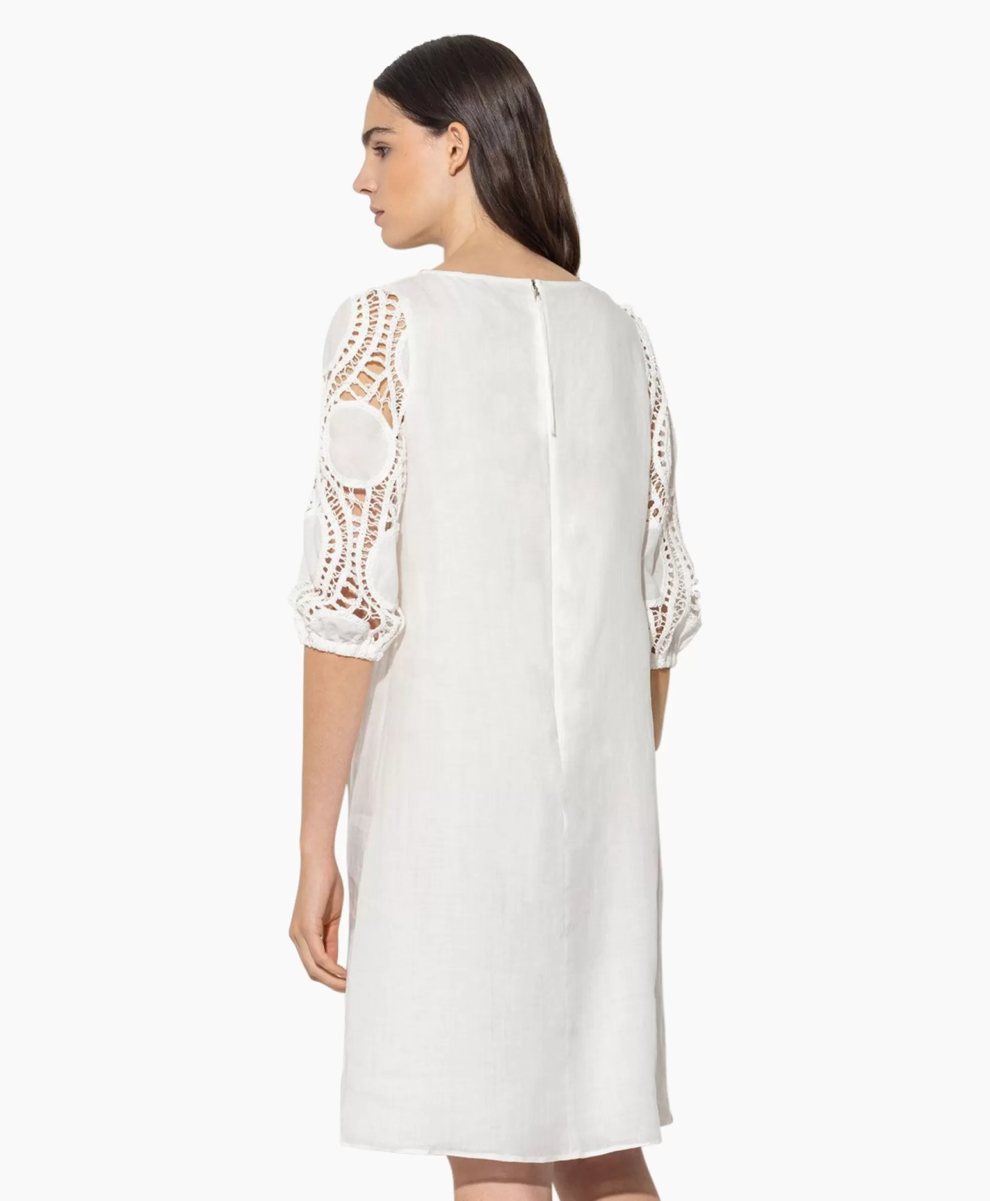 Elegante Abito da Sera Luisa Cerano in Bianco Avorio - Modello 798504 Confezionato in Tessuto Premium, Taglia 3500 Per Un Look Raffinato